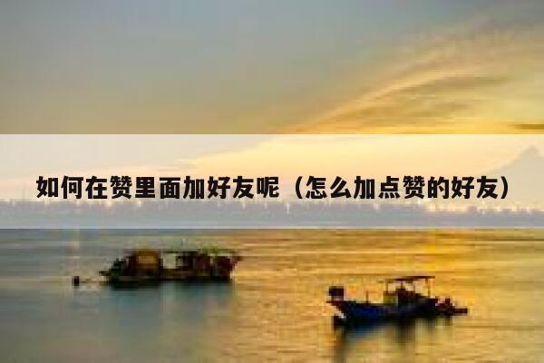如何在赞里面加好友呢（怎么加点赞的好友） 第1张