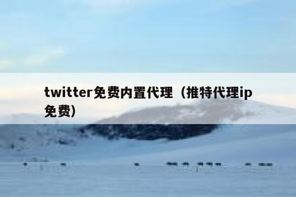 twitter免费内置代理(推特代理ip免费) 第1张 twitter免费内置代理(推特代理ip免费) 第1张