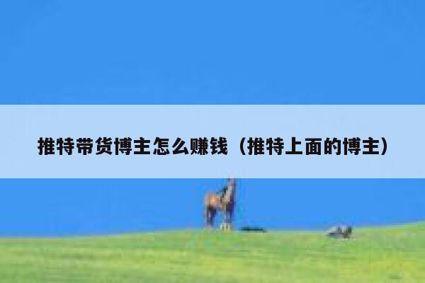 推特带货博主怎么赚钱(推特上面的博主) 第1张 推特带货博主怎么赚钱(推特上面的博主) 第1张