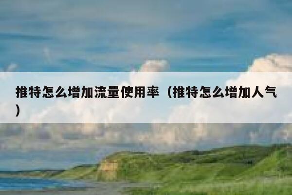 推特怎么增加流量使用率（推特怎么增加人气） 第1张