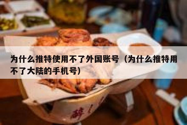 为什么推特使用不了外国账号（为什么推特用不了大陆的手机号） 第1张