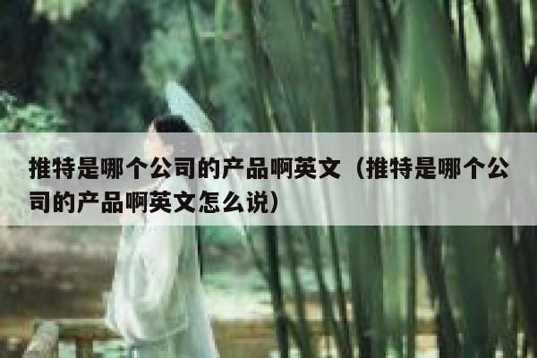 推特是哪个公司的产品啊英文(推特是哪个公司的产品啊英文怎么说) 第1张 推特是哪个公司的产品啊英文(推特是哪个公司的产品啊英文怎么说) 第1张