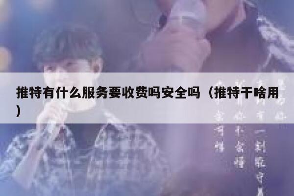 推特有什么服务要收费吗安全吗（推特干啥用） 第1张