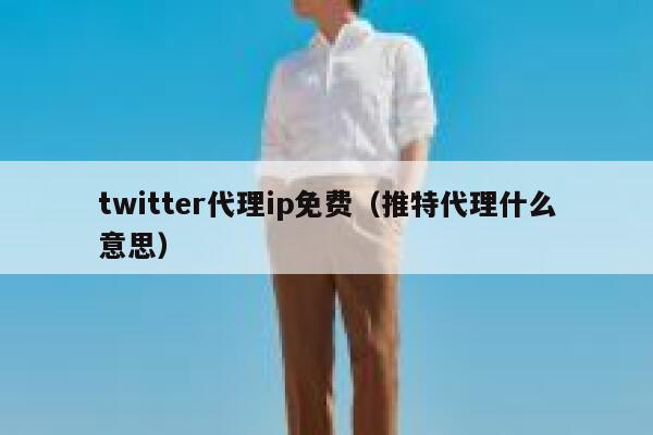 twitter代理ip免费（推特代理什么意思） 第1张