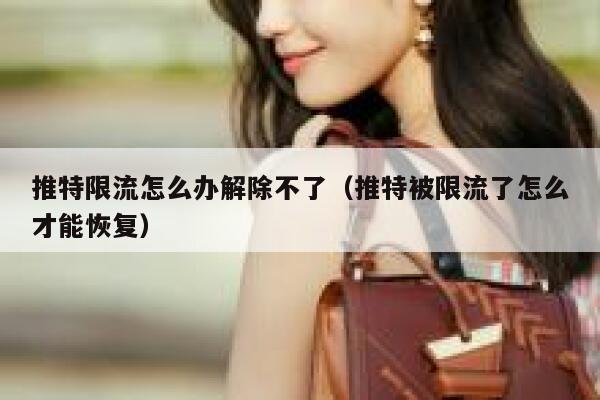 推特限流怎么办解除不了（推特被限流了怎么才能恢复） 第1张