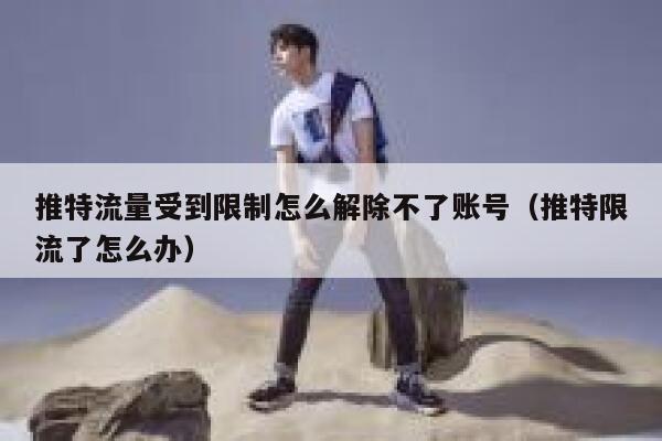 推特流量受到限制怎么解除不了账号（推特限流了怎么办） 第1张
