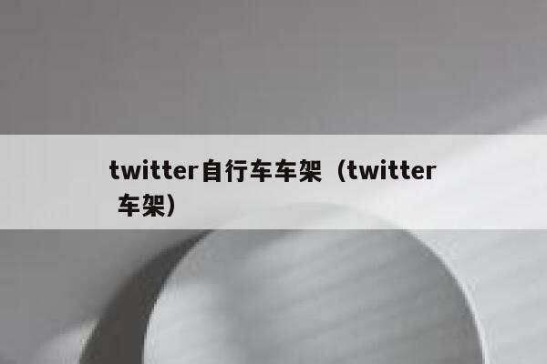 twitter自行车车架(twitter 车架) 第1张 twitter自行车车架(twitter 车架) 第1张