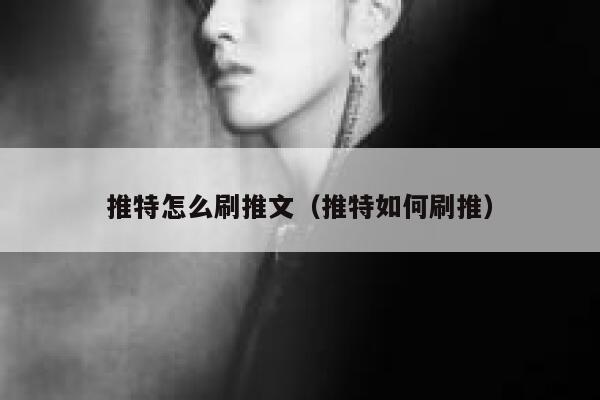 推特怎么刷推文（推特如何刷推） 第1张