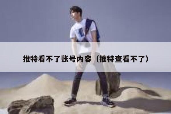 推特看不了账号内容(推特查看不了) 第1张 推特看不了账号内容(推特查看不了) 第1张