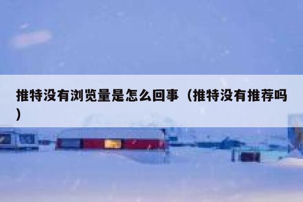 推特没有浏览量是怎么回事(推特没有推荐吗) 第1张 推特没有浏览量是怎么回事(推特没有推荐吗) 第1张