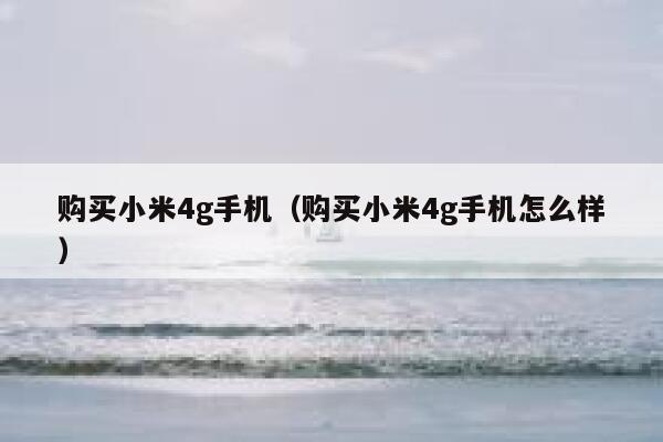 购买小米4g手机(购买小米4g手机怎么样) 第1张 购买小米4g手机(购买小米4g手机怎么样) 第1张