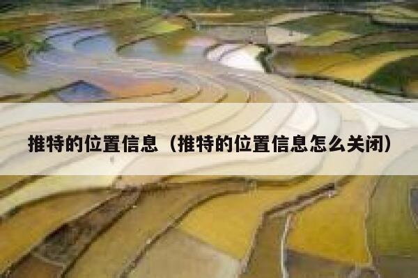 推特的位置信息(推特的位置信息怎么关闭) 第1张 推特的位置信息(推特的位置信息怎么关闭) 第1张