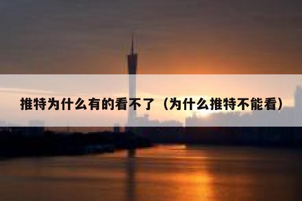 推特为什么有的看不了(为什么推特不能看) 第1张 推特为什么有的看不了(为什么推特不能看) 第1张