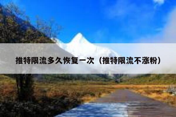 推特限流多久恢复一次(推特限流不涨粉) 第1张 推特限流多久恢复一次(推特限流不涨粉) 第1张