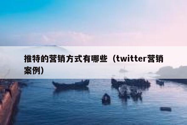 推特的营销方式有哪些(twitter营销案例) 第1张 推特的营销方式有哪些(twitter营销案例) 第1张