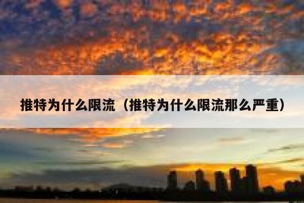 推特为什么限流(推特为什么限流那么严重) 第1张 推特为什么限流(推特为什么限流那么严重) 第1张