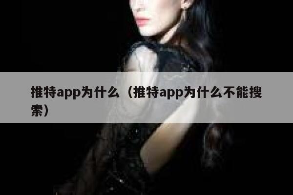 推特app为什么（推特app为什么不能搜索） 第1张