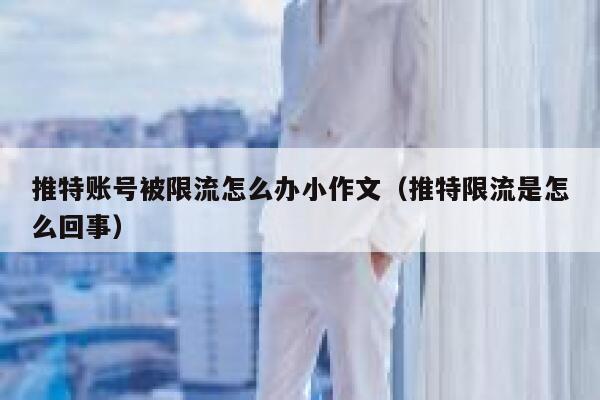 推特账号被限流怎么办小作文（推特限流是怎么回事） 第1张