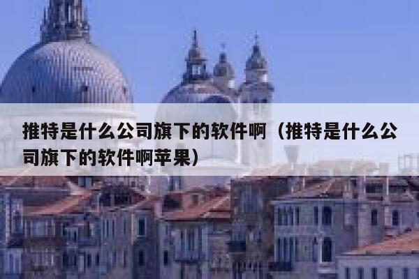 推特是什么公司旗下的软件啊（推特是什么公司旗下的软件啊苹果） 第1张