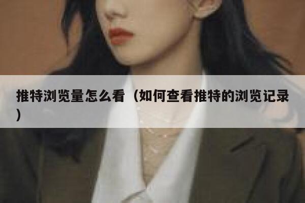 推特浏览量怎么看（如何查看推特的浏览记录） 第1张