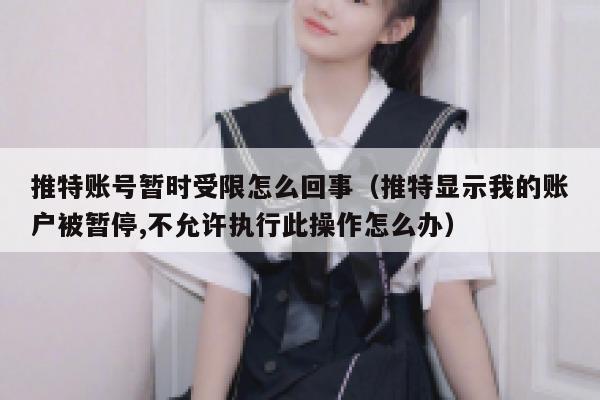 推特账号暂时受限怎么回事（推特显示我的账户被暂停,不允许执行此操作怎么办） 第1张