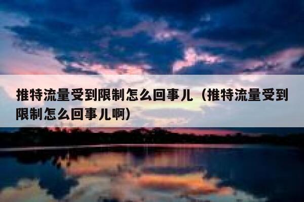 推特流量受到限制怎么回事儿（推特流量受到限制怎么回事儿啊） 第1张