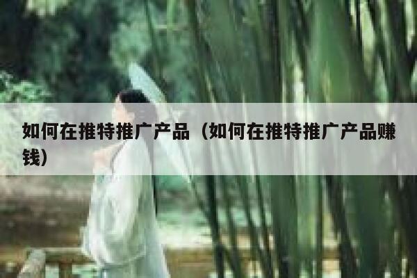 如何在推特推广产品（如何在推特推广产品赚钱） 第1张