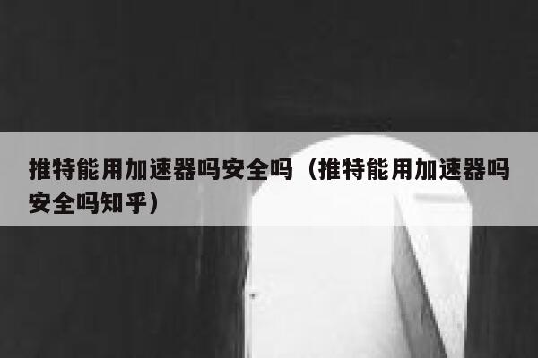 推特能用加速器吗安全吗（推特能用加速器吗安全吗知乎） 第1张