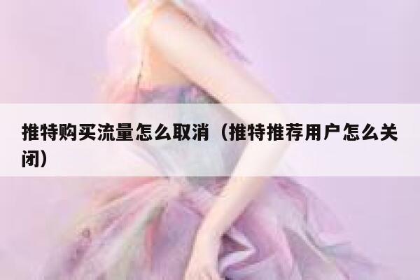 推特购买流量怎么取消(推特推荐用户怎么关闭) 第1张 推特购买流量怎么取消(推特推荐用户怎么关闭) 第1张