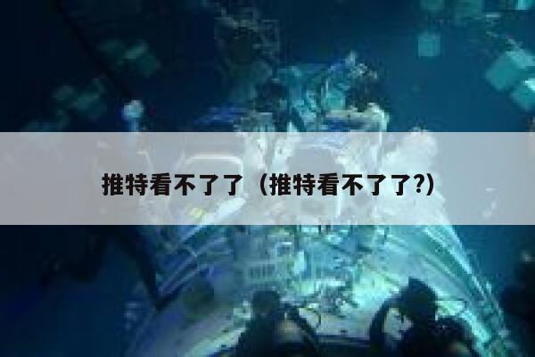 推特看不了了（推特看不了了?） 第1张