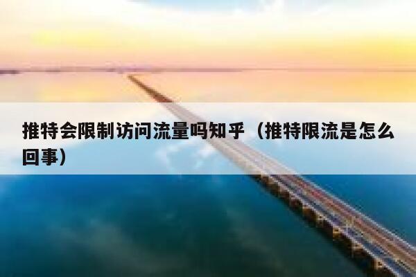 推特会限制访问流量吗知乎（推特限流是怎么回事） 第1张