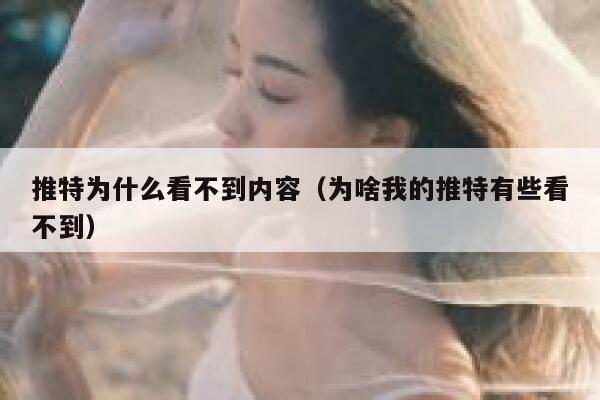 推特为什么看不到内容（为啥我的推特有些看不到） 第1张