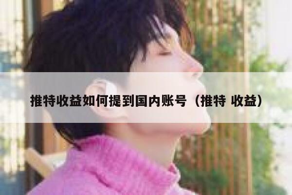 推特收益如何提到国内账号（推特 收益） 第1张