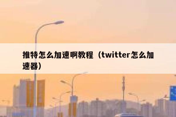 推特怎么加速啊教程(twitter怎么加速器) 第1张 推特怎么加速啊教程(twitter怎么加速器) 第1张