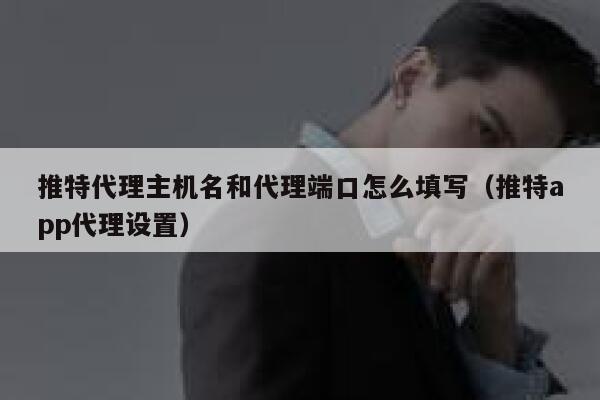 推特代理主机名和代理端口怎么填写(推特app代理设置) 第1张 推特代理主机名和代理端口怎么填写(推特app代理设置) 第1张