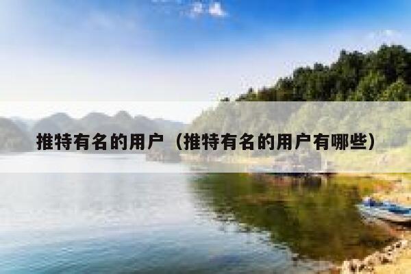 推特有名的用户（推特有名的用户有哪些） 第1张