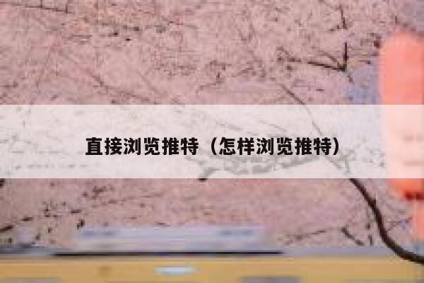 直接浏览推特（怎样浏览推特） 第1张