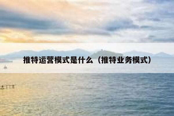 推特运营模式是什么（推特业务模式） 第1张