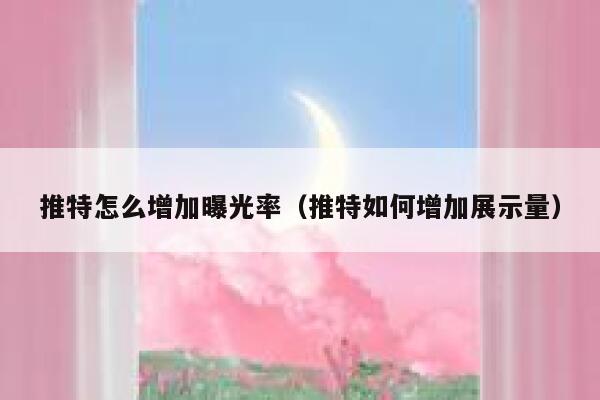推特怎么增加曝光率（推特如何增加展示量） 第1张