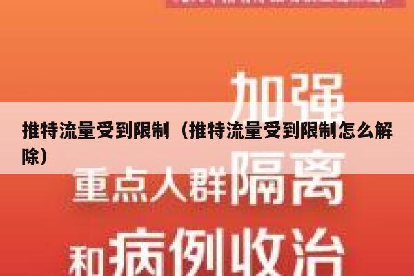 推特流量受到限制（推特流量受到限制怎么解除） 第1张