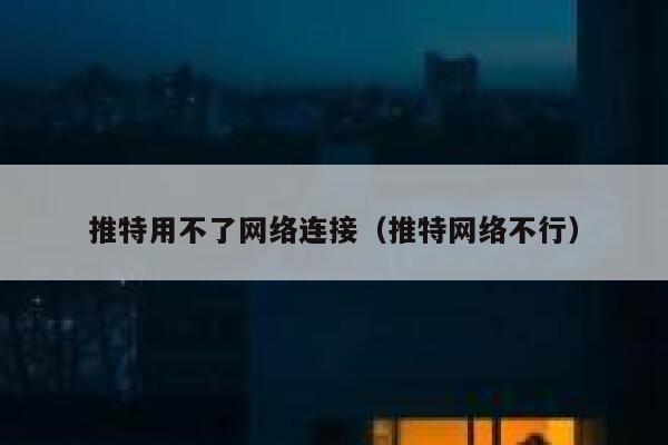 推特用不了网络连接（推特网络不行） 第1张