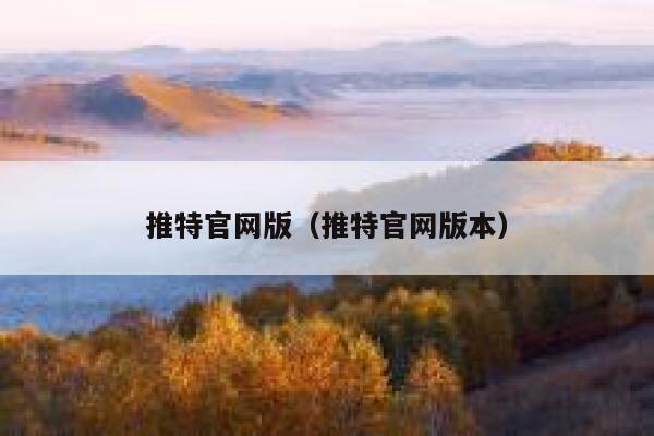 推特官网版（推特官网版本） 第1张