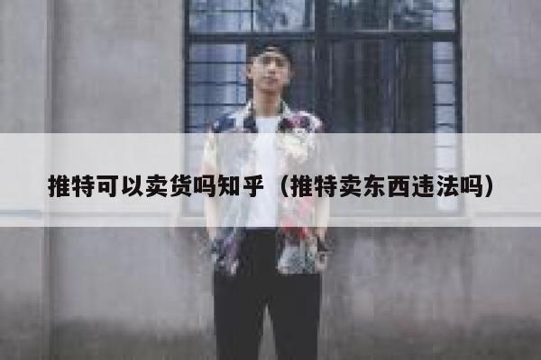 推特可以卖货吗知乎（推特卖东西违法吗） 第1张