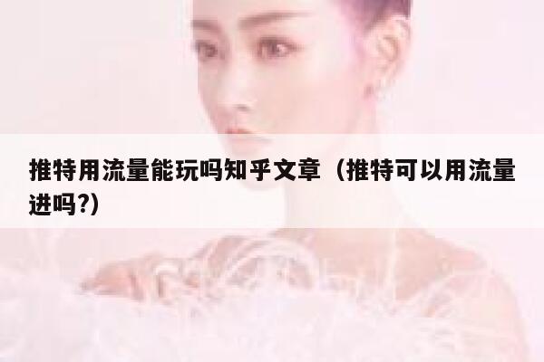 推特用流量能玩吗知乎文章（推特可以用流量进吗?） 第1张