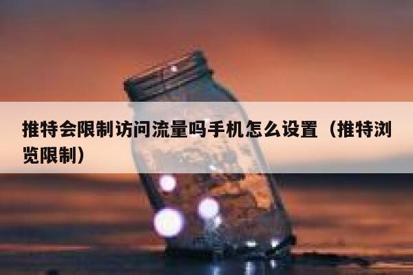 推特会限制访问流量吗手机怎么设置（推特浏览限制） 第1张