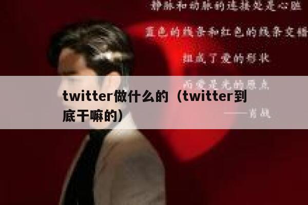 twitter做什么的（twitter到底干嘛的） 第1张