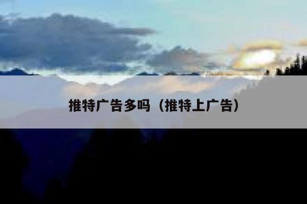 推特广告多吗（推特上广告） 第1张