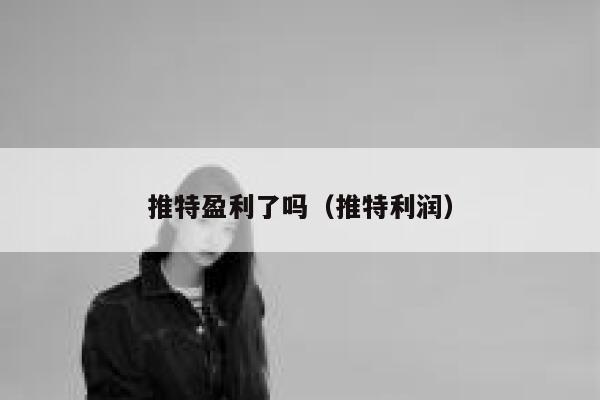 推特盈利了吗(推特利润) 第1张 推特盈利了吗(推特利润) 第1张