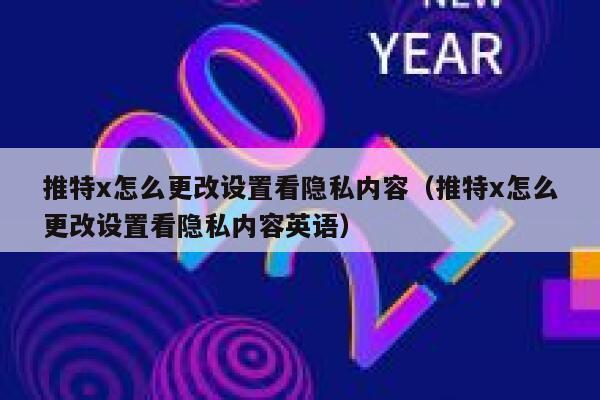 推特x怎么更改设置看隐私内容（推特x怎么更改设置看隐私内容英语） 第1张