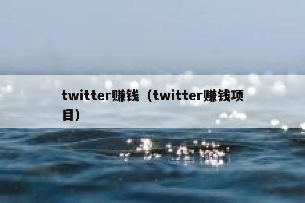 twitter赚钱（twitter赚钱项目） 第1张